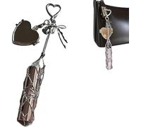 YBDADOEH Elegante Porta lucidalabbra con Specchio a Forma di Cuore, Accessori for Borse alla Moda, ciondoli for balsamo for Labbra Personalizzati, Portachiavi lucidalabbra(A)