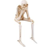 YBDADOEH Simulazione di Camino di Halloween, Combinazione di Teschi, Statuette da Collezione Vedi/Senti/Non Parlare Male, Statuette di scheletri Horror in Resina,(A)