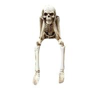 YBDADOEH Simulazione di Camino di Halloween con Combinazione di Teschi,Statue di scheletri Che Non vedono Il Male,Non sentono Il Male,Non parlano del Male,Regalo di Halloween for Gli Amici(B)