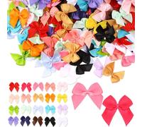 YBEATY 300 mini fiocchi colorati per artigianato, 2,5 cm, mini fiocchi in raso, piccoli fiocchi decorativi, 20 colori, piccoli fiocchi in tessuto, accessori carini per regali, torte per feste