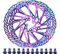 YBEKI Disco Freno Bici 160/180mm - Rotore in Acciaio Inox 420 CNC 5 Assi, 12 Bulloni Titanio, Compatibile MTB/Strada/BMX, Certificato EN 14766 (Design Alleggerito)