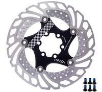 YBEKI Disco Freno Bici Galleggiante 140/160/180/203mm - Nucleo in Alluminio 7075-T6 + Acciaio Inox | Design 72° 6-Bulloni | Dissipazione Termica 30% | Compatibile TRP/MTB/Road/BMX