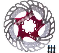 YBEKI Disco Freno Bici Galleggiante 140/160/180/203mm - Nucleo in Alluminio 7075-T6 + Acciaio Inox | Design 72° 6-Bulloni | Dissipazione Termica 30% | Compatibile TRP/MTB/Road/BMX