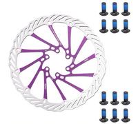 YBEKI Disco Freno Bici Pro+ 160/180/203mm |CNC Machined 420 Stainless | Rivestimento Titanio | per MTB/Strada | -40°C a +300°C | Peso 99-181g | Spedizione Express Milano | Nero/Rosso/Blu/Viola