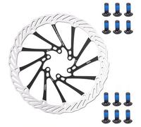 YBEKI Disco Freno Bici Pro+ 160/180/203mm |CNC Machined 420 Stainless | Rivestimento Titanio | per MTB/Strada | -40°C a +300°C | Peso 99-181g | Spedizione Express Milano | Nero/Rosso/Blu/Viola