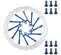 YBEKI Disco Freno Bici Pro+ 160/180/203mm |CNC Machined 420 Stainless | Rivestimento Titanio | per MTB/Strada | -40°C a +300°C | Peso 99-181g | Spedizione Express Milano | Nero/Rosso/Blu/Viola