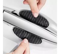 YBERLAOBAN 4×Adesivi per Maniglie delle Portiere in Fibra di Carbonio per Audi Q8 e-Tron SUV 2024 2025, Pellicola Protettiva per Maniglia della Porta Dell'auto