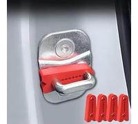 YBERLAOBAN 4 Pezzi Ammortizzatore Serratura Porta Adatto per Smart Fortwo Forfour 453 451 450 2000-2020 2021 2022 2023, Gomma Paracolpi Protezione Silenzioso Antivibrazione Accessori Auto Rosso