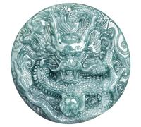 YBGCRD Collana con ciondolo a forma di drago in giadeite, talismani, accessori alla moda, lussuoso, giada birmana, gioielli veri, pietre preziose naturali