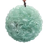 YBGCRD Collana da uomo in giada, collana con ciondolo in giadeite naturale, da uomo e da donna, in vera giada, dragone fortunato, articolo regalo fatto a mano, gioielli fatti a mano, dagli un regalo