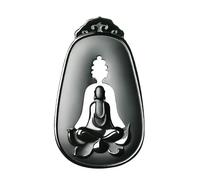 YBGCRD Hetian Jade Green Jade Pagoda Illuminismo Giada Pendente Pagoda Ciondolo Uomo e Donna Ciondolo con Un Cuore a Buddha Lucky Jewelry