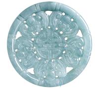 YBGCRD Nuovo Genuino Giadeite Blu Acqua Cinque Benedizioni Ciondolo Giada Ciondolo Uomini e Donne Modelli di Charm Gioielli Collana