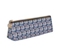 YBGHDAA Astuccio per la scuola con stampa di pinguino felice, triangolare, grazioso astuccio per penne e pennarelli, regalo per ragazzi e ragazze, bianco, Taglia unica, Astuccio per trucchi