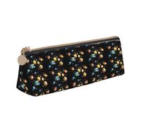 YBGHDAA Astuccio per la scuola, motivo pianeti, stelle e Via Lattea, con stampa di galassia, triangolare, grazioso astuccio per penne e pennarelli, idea regalo per ragazzi e ragazze, bianco, Taglia
