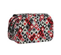 YBGHDAA Astuccio per matite con stampa a rombi a scacchi per penne in gel, organizer portatile per pittura artistica, Nero , Taglia unica, Organizer per borse