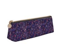 YBGHDAA Astuccio per matite con stampa americana con stelle rosse e blu, triangolare, grazioso astuccio per penne e pennarelli, regalo per ragazzi e ragazze, bianco, Taglia unica, Astuccio per trucchi