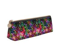 YBGHDAA Astuccio per matite con stampa di stelle arcobaleno colorate, triangolare, grazioso astuccio per penne e pennarelli, regalo per ragazzi e ragazze, bianco, Taglia unica, Astuccio per trucchi
