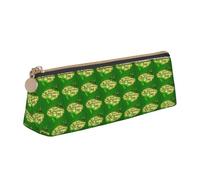 YBGHDAA Astuccio per matite con stampa "Happy St. Patrick's Day", per la scuola, triangolare, grazioso astuccio per penne e pennarelli, regalo per ragazzi e ragazze, bianco, Taglia unica, Astuccio per
