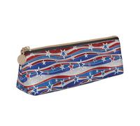 YBGHDAA Astuccio per matite con stampa Patriotic Stars Strips, per la scuola, triangolare, grazioso astuccio per penne e pennarelli, regalo per ragazzi e ragazze, bianco, Taglia unica, Astuccio per
