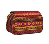 YBGHDAA Astuccio portamatite in gel con stampa artistica messicana, stile bohémien, portatile, per artisti, pittura, Nero , Taglia unica, Organizer per borse