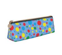 YBGHDAA Astuccio portapenne triangolare, con stampa a pois, per ragazzi e ragazze, idea regalo, bianco, Taglia unica, Astuccio per trucchi