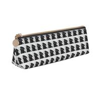 YBGHDAA Astuccio portapenne triangolare con stampa di carlino nero carino portapenne per ragazzi e ragazze regalo, bianco, Taglia unica, Astuccio per trucchi