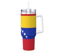YBGHDAA Bandiera del Venezuela Stampa 4 once Ice Bully Tazza con manico Tumbler Tazza in acciaio inox a tenuta stagna Tumblers per donne uomini