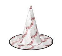YBGHDAA Baseball Lace Close Up Stampa 2 Pack Halloween Cappello Strega Cappelli Per Feste Pieghevole Leggero Gioco di Ruolo Caps Per Cosplay