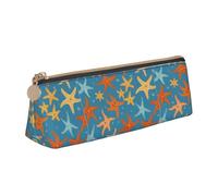 YBGHDAA Bellissimo astuccio per la scuola con stampa di stelle marine, triangolare, grazioso astuccio per penne e pennarelli, regalo per ragazzi e ragazze, bianco, Taglia unica, Astuccio per trucchi