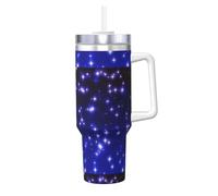 YBGHDAA Bright Stars Printing - Tazza da 1,18 l, con manico, in acciaio inox, a prova di perdite, per donne e uomini