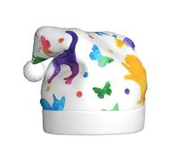 YBGHDAA Cappello di Natale in peluche con stampa a pois e gatti con pompon bianco per cerimonie annuali cappellini per spettacoli teatrali