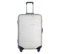 YBGHDAA Copertura per valigia con stampa a muro di mattoni bianchi antichi con cerniera, fori per maniglia, materiale elastico mantiene i bagagli chiusi, ideale per i viaggi, bianco, XL