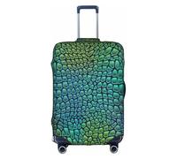 YBGHDAA Copertura per valigia con stampa a pelle di coccodrillo, con cerniera, fori per maniglia, materiale elastico mantiene i bagagli chiusi, ideale per i viaggi, bianco, XL