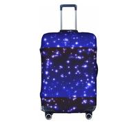 YBGHDAA Copertura per valigia con stampa a stelle luminose con cerniera, fori per maniglia, materiale elastico mantiene i bagagli chiusi, ideale per i viaggi, bianco, L