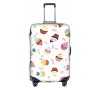 YBGHDAA Delicious Cupcakes stampa valigia copertura con cerniera, fori per maniglia, materiale elastico mantiene i bagagli chiusi, ideale per i viaggi, bianco, XL