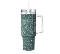 YBGHDAA Formulas Shapes Theory Matematica Lezione di Parola Stampa di Parole 1,18 Once Ice Bully Tazza con Manico Tumbler Tazza in Acciaio Inox a tenuta stagna Tumblers per donne uomini