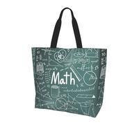 YBGHDAA Formulas Shapes Theory Matematica Lezione Parola Minimalista Stampato Tote Bag Per Le Donne, Grande Capacità Borse A Tracolla Borsa Leggera Per Lavoro, College, Viaggi