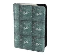 YBGHDAA Formule Forme Teoria Lezione di Matematica Parola Stampa Porta Passaporto Viaggio Must Have per Donne Uomini Carta Passaporto Portafoglio Fit All Standard Passaporto, Nero , Taglia unica