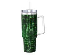 YBGHDAA Hacker Era Printing - Tazza da 1,18 l, con manico, in acciaio inox, a prova di perdite, per donne e uomini
