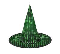 YBGHDAA Hacker Era Stampa 2 Pack Cappello di Halloween Cappelli da strega per feste Pieghevole Leggero Ruolo Cappelli per Cosplay