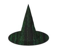 YBGHDAA Hacker Era Stampa 2 Pack Cappello di Halloween Cappelli da strega per feste Pieghevole Leggero Ruolo Cappelli per Cosplay