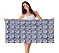 YBGHDAA Happy Penguin Stampa Peach Skin Velvet Beach Towel 60,9 x 140,2 cm Oversize Quick Dry Viaggio Per Palestra Campeggio