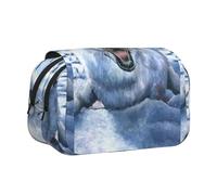 YBGHDAA Harp Seal Pittura Carta da parati Stampa Matita Astuccio Gel Penne Holder Organizer Borsa Portatile Artista Pittura Matita Pouch, Nero , Taglia unica, Organizer per borse