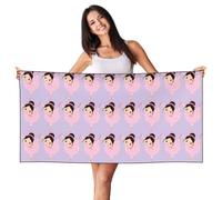 YBGHDAA Little Ballerina Dancing Girl Stampa Peach Skin Velvet Beach Towel 69,5 x 140,8 cm Oversize Quick Dry Viaggio Per Palestra Campeggio