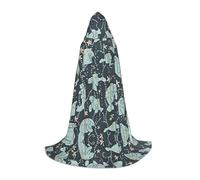 YBGHDAA Manatee Animals - Mantello con cappuccio per cosplay, Halloween, strega, vampiro, mago, ballo in maschera