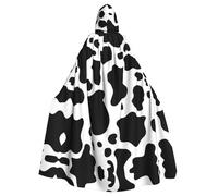 YBGHDAA Mantello bianco e nero della mucca con cappuccio mantello,Mantello con cappuccio a lunghezza intera per il giorno di San Patrizio,Halloween Dress-Up