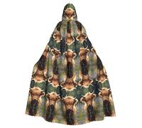 YBGHDAA Mantello carino della mucca con cappuccio mantello,Mantello con cappuccio a lunghezza intera per il giorno di San Patrizio,Vestire Halloween