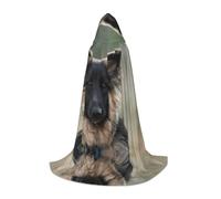 YBGHDAA Mantello con cappuccio da pastore tedesco, per cosplay, Halloween, strega, vampiro, mago, ballo in maschera