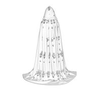 YBGHDAA Mantello con cappuccio per adolescenti, lingua dei segni, per cosplay, Halloween, strega, vampiro, mago, ballo in maschera