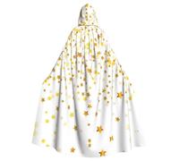 YBGHDAA Mantello da sogno sparsed con stelle e macchie con cappuccio, mantello con cappuccio a lunghezza intera per il giorno di San Patrizio, travestimento di Halloween